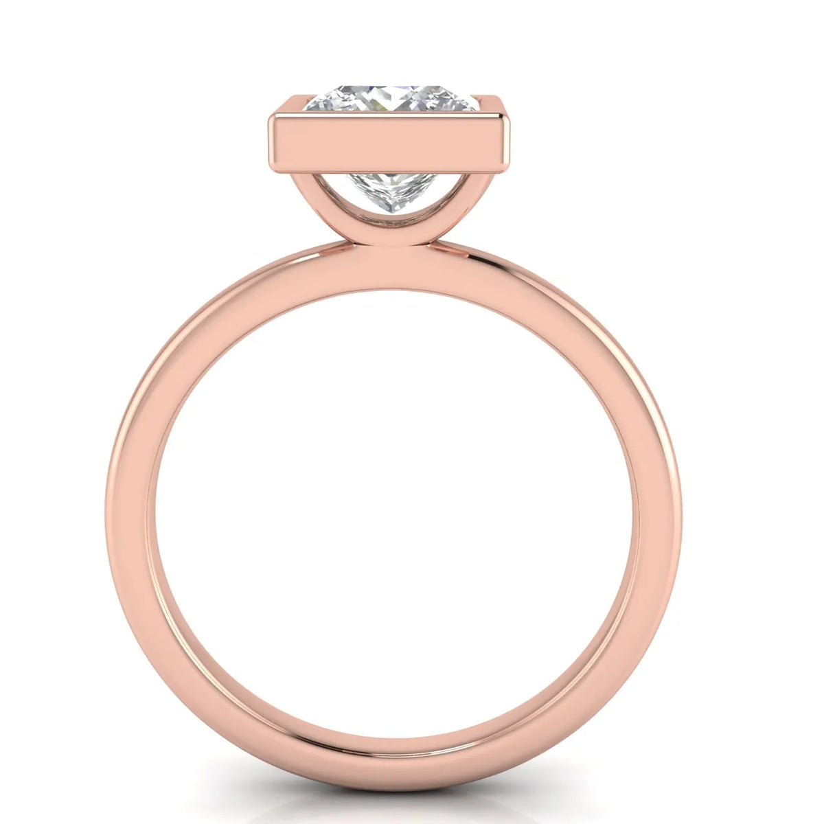 Modern Bezel-Set Solitaire Ring