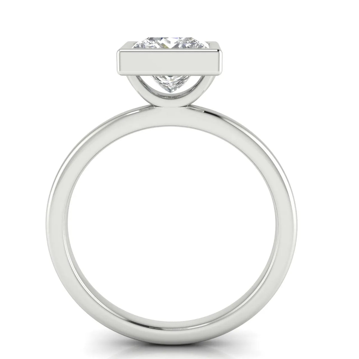 Modern Bezel-Set Solitaire Ring