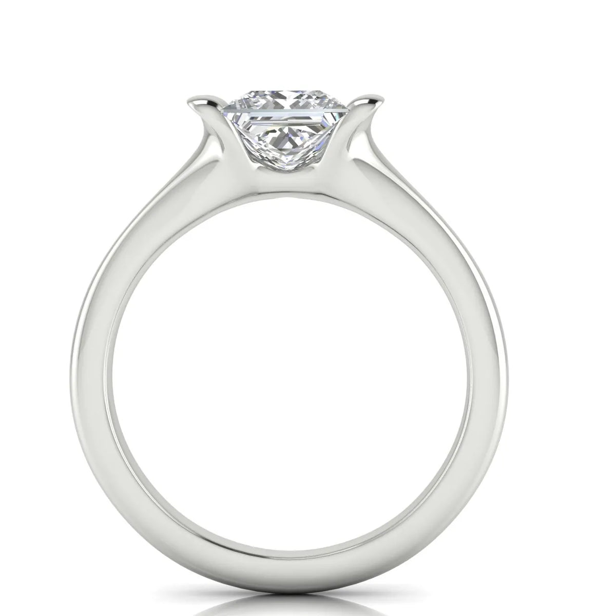 Modern Bezel-Inspired Solitaire Ring