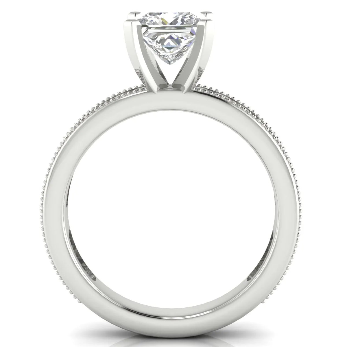 Vintage-Inspired Accent Solitaire Ring
