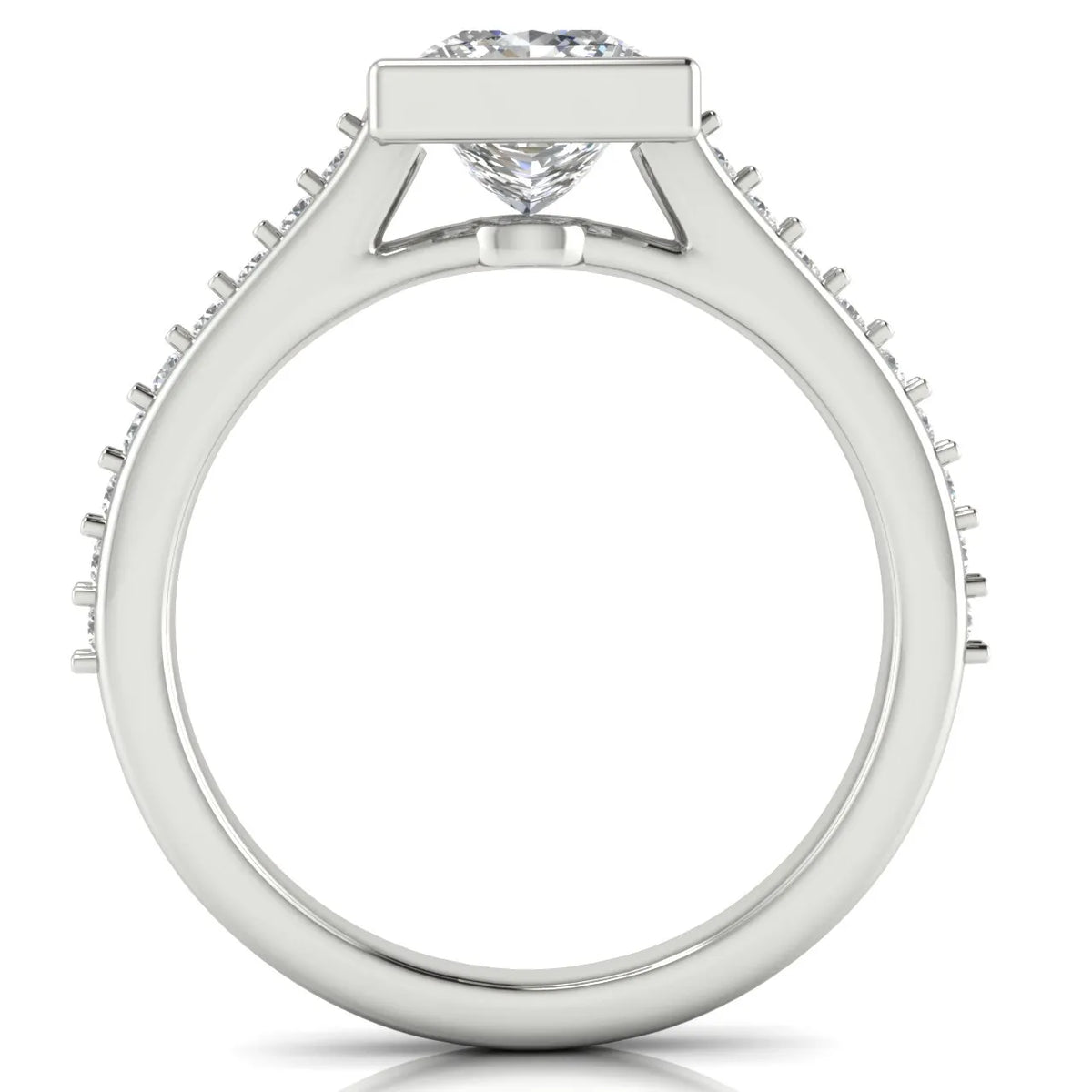 Elegant Bezel-Set Accent Ring
