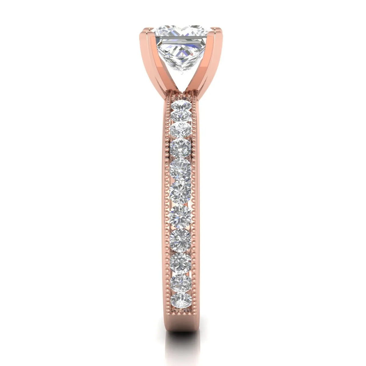 Vintage-Inspired Accent Solitaire Ring
