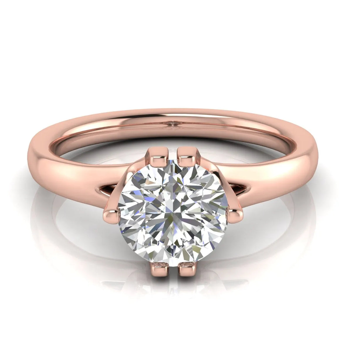 Contemporary Solitaire Engagement Ring