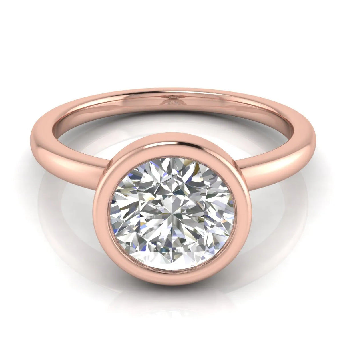 Modern Bezel-Set Solitaire Ring