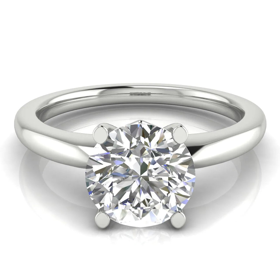Elegant Solitaire Ring with Timeless Appeal – (925 Sterling Silver) – Round (925 Sterling Silver)