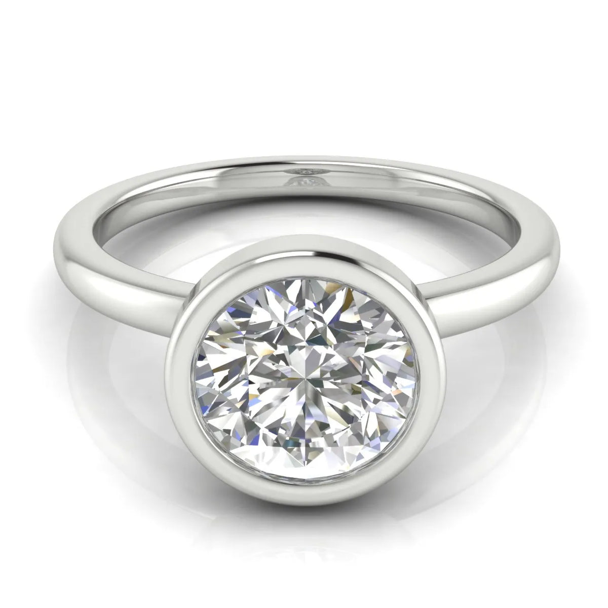 Modern Bezel-Set Solitaire Ring