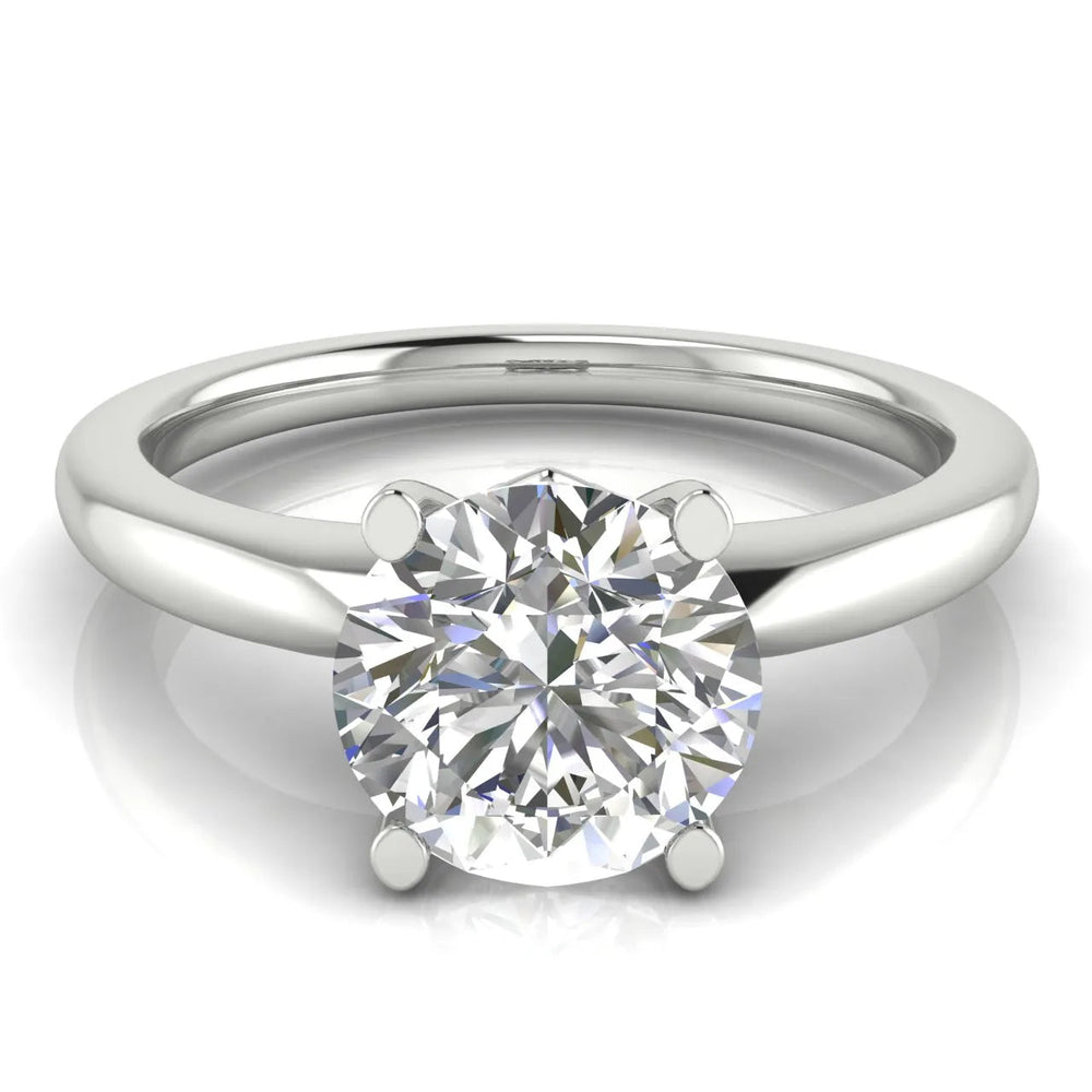 Elegant Solitaire Ring with Timeless Appeal – (925 Sterling Silver) – (925 Sterling Silver) – Round (925 Sterling Silver)