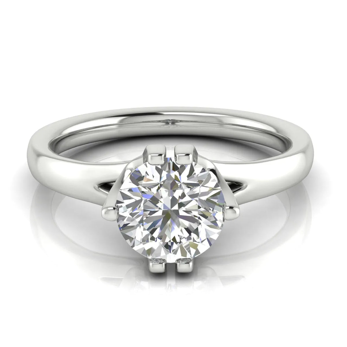 Contemporary Solitaire Engagement Ring