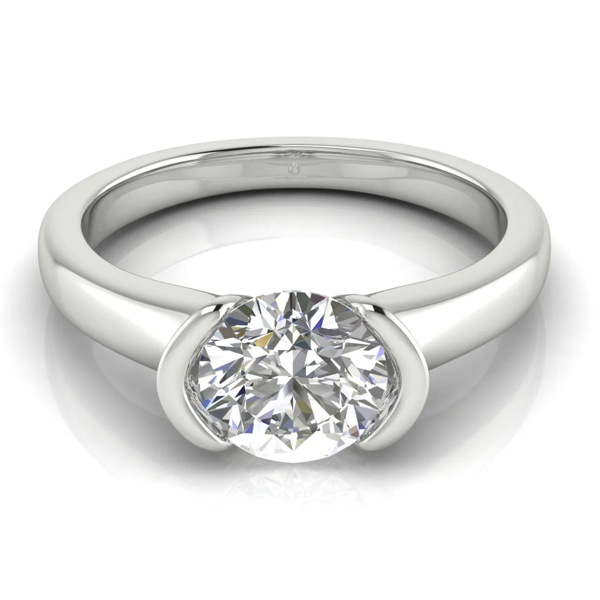 Modern Bezel-Inspired Solitaire Ring
