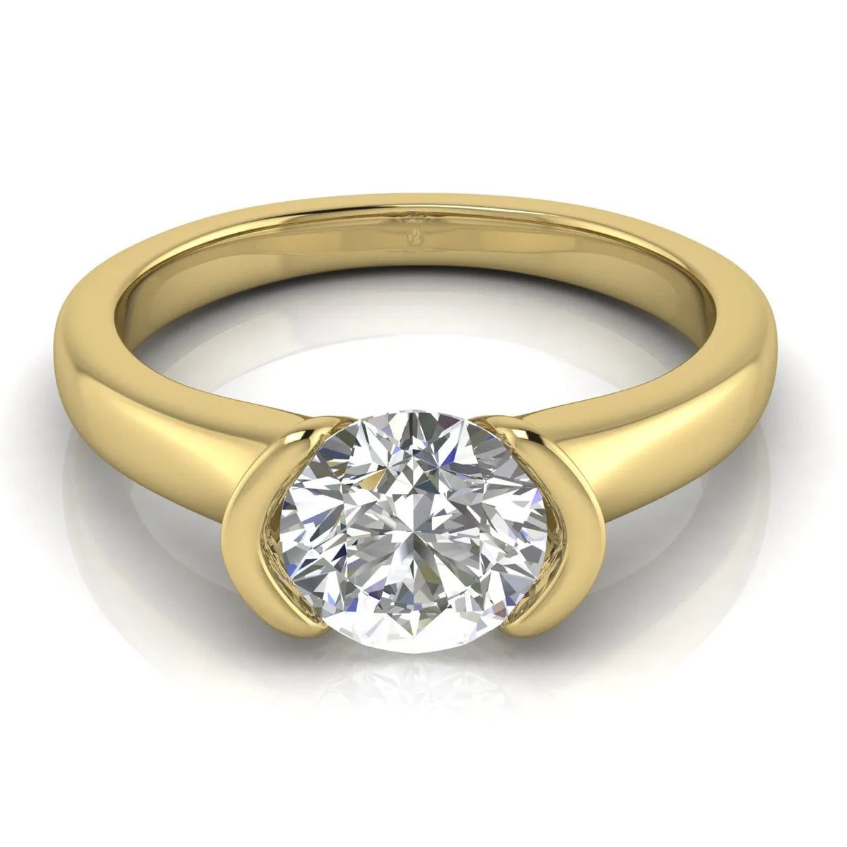 Modern Bezel-Inspired Solitaire Ring