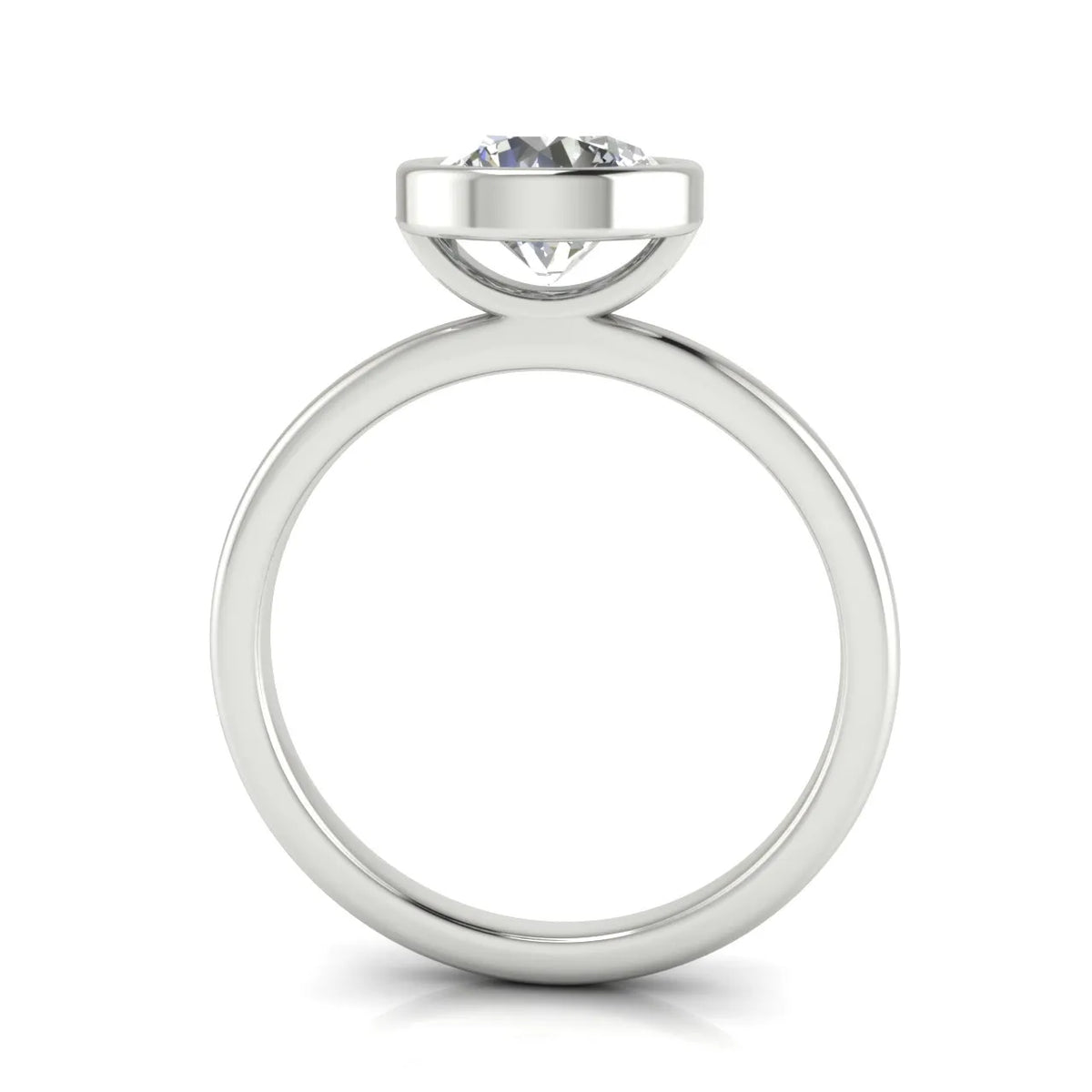 Modern Bezel-Set Solitaire Ring