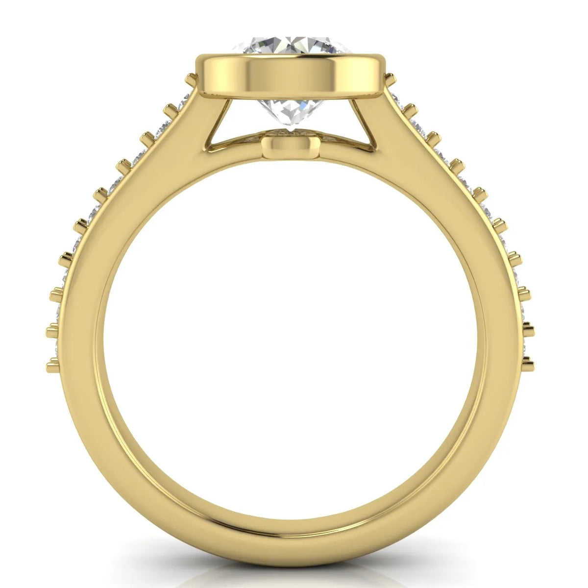 Elegant Bezel-Set Accent Ring