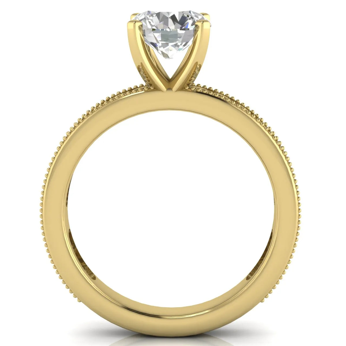 Vintage-Inspired Accent Solitaire Ring