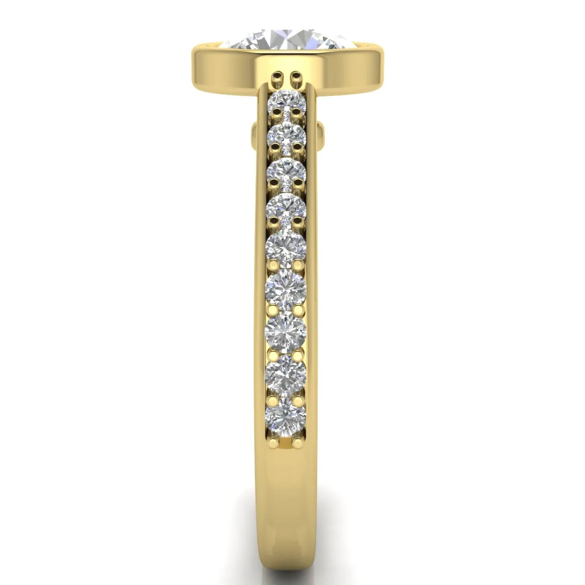 Elegant Bezel-Set Accent Ring