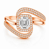 Oval Radiance Twist Engagement Ring