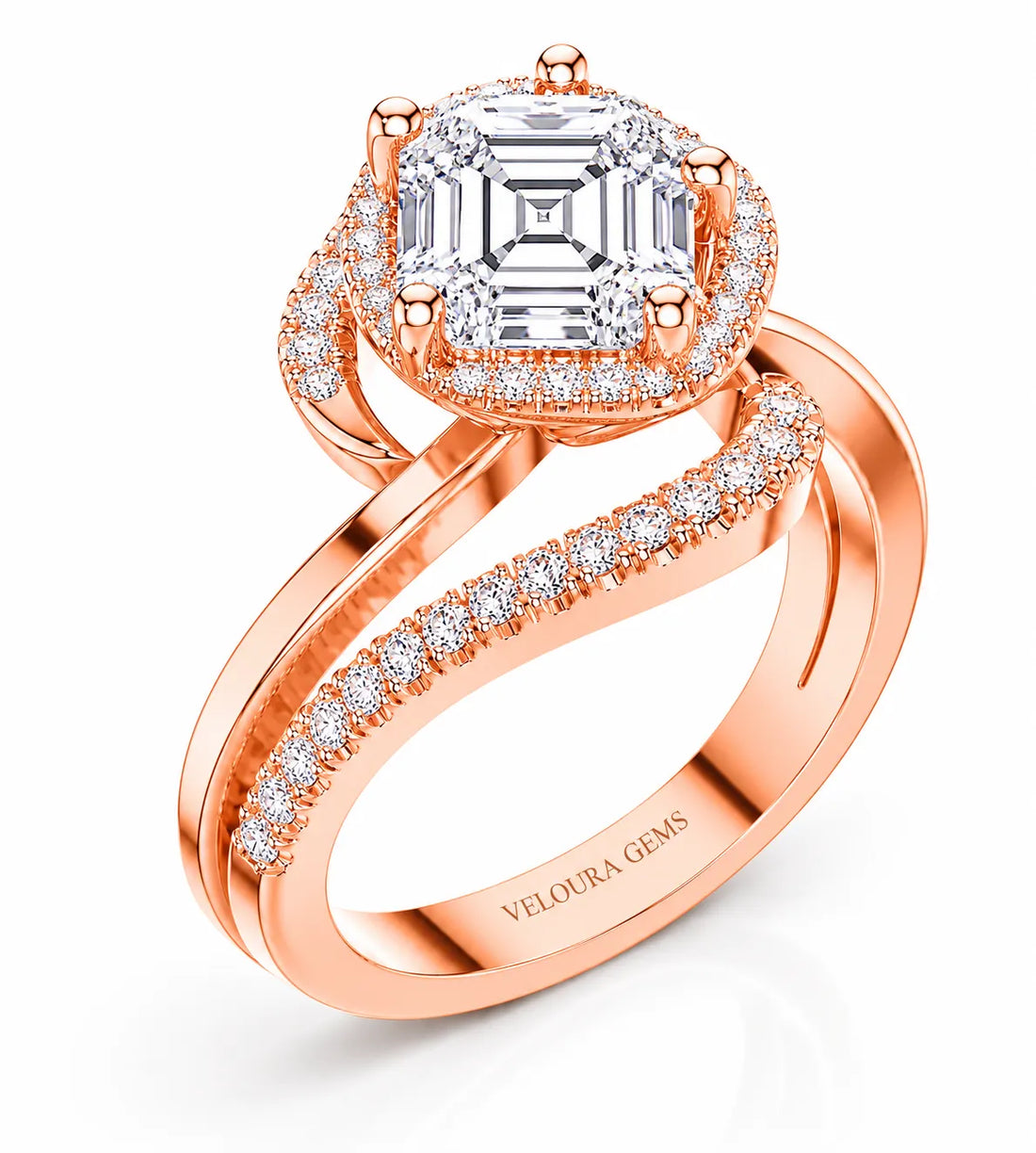 Oval Radiance Twist Engagement Ring