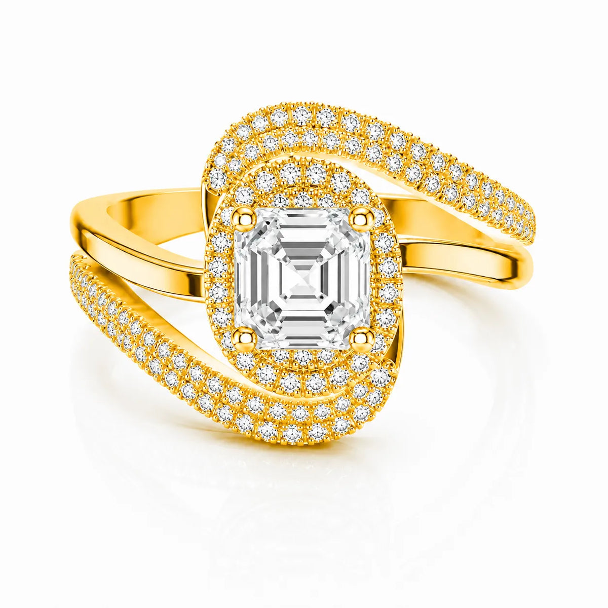 Oval Radiance Twist Engagement Ring