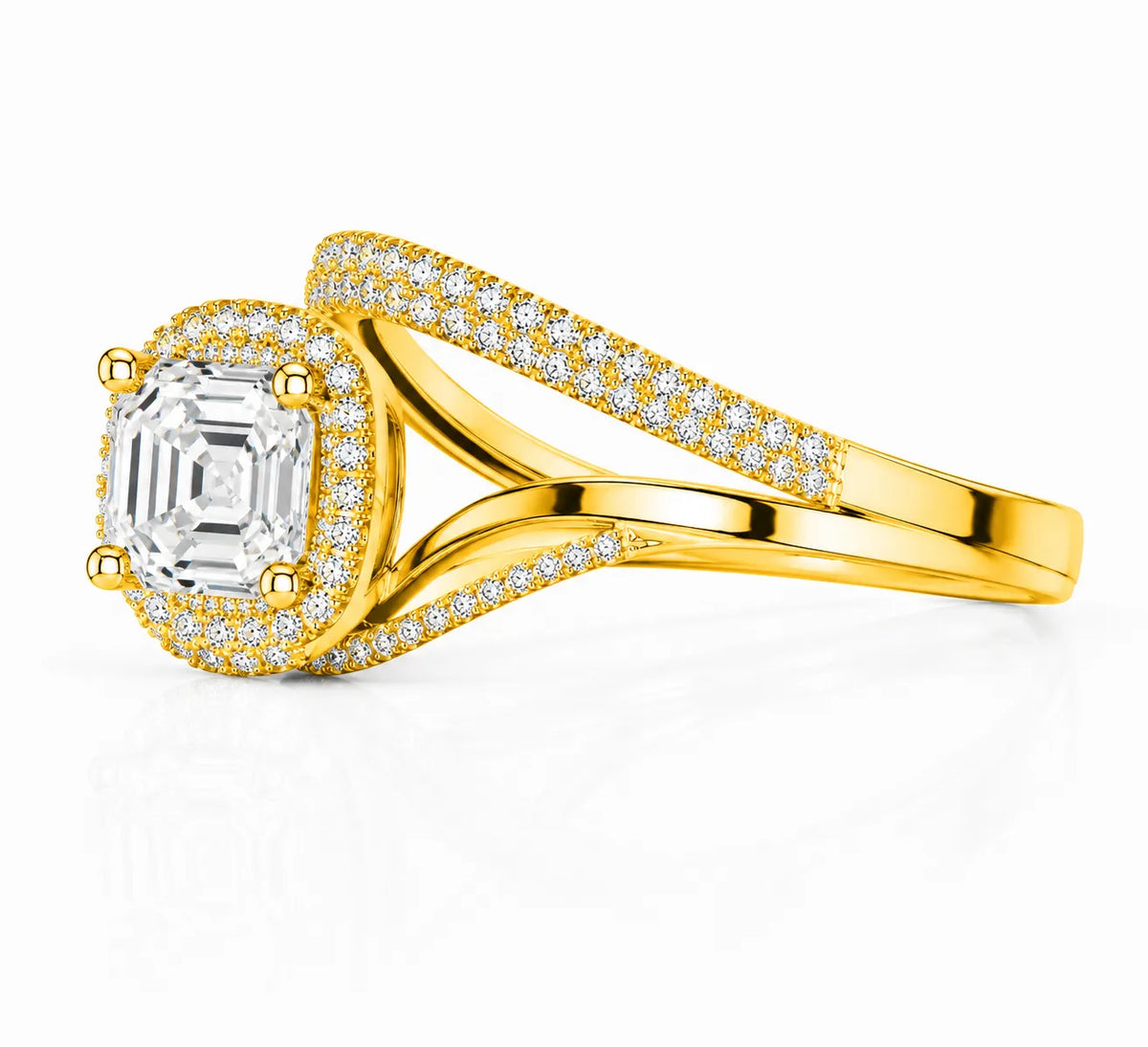 Oval Radiance Twist Engagement Ring