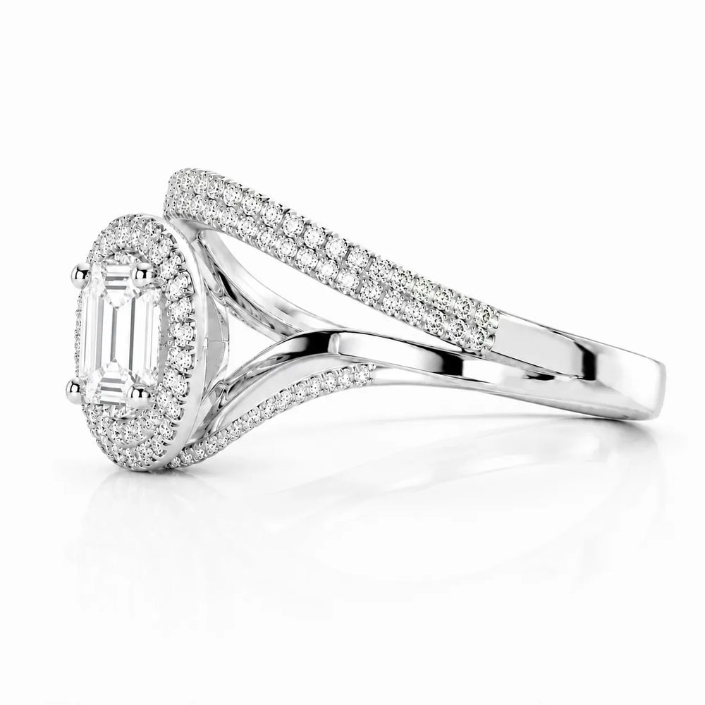 Oval Radiance Twist Engagement Ring