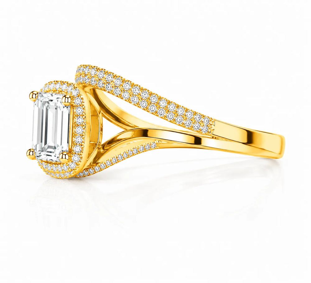 Oval Radiance Twist Engagement Ring