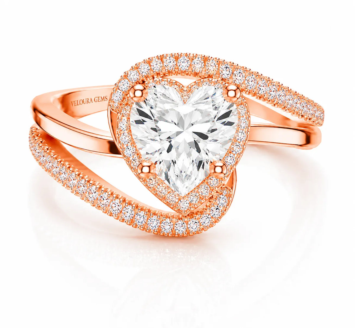 Oval Radiance Twist Engagement Ring
