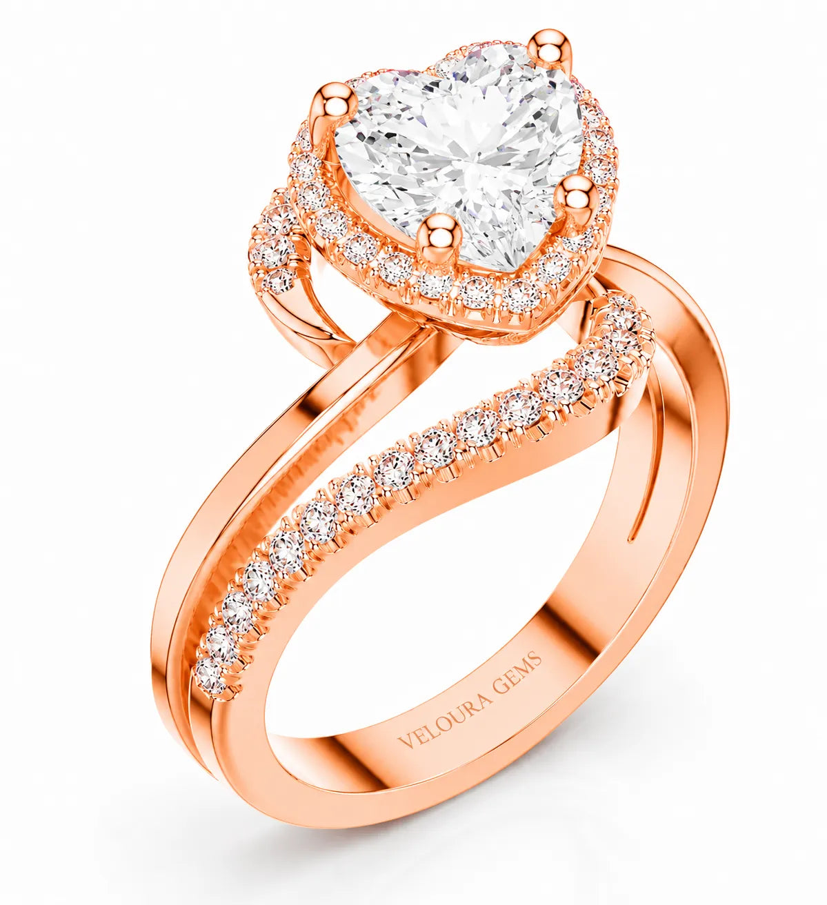 Oval Radiance Twist Engagement Ring