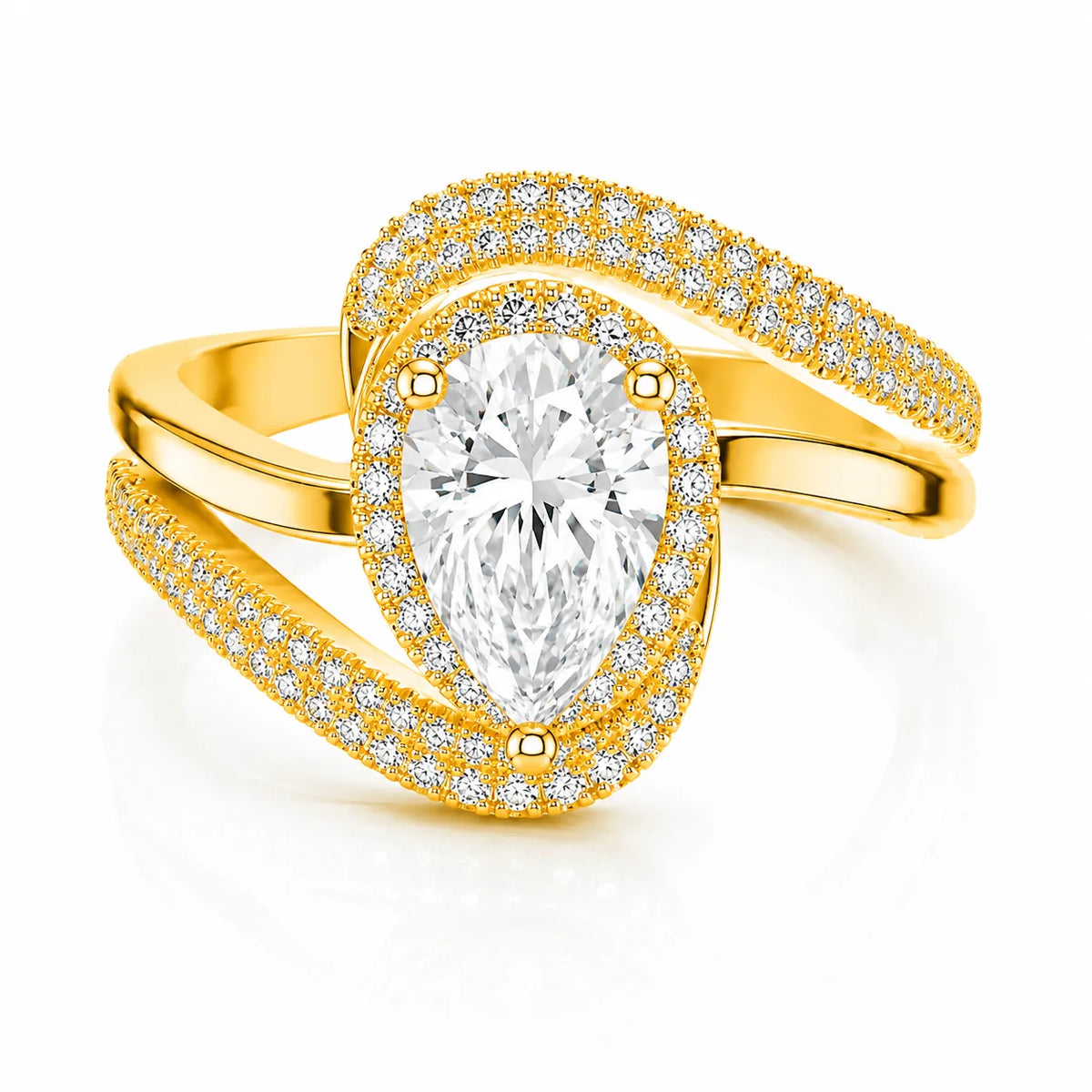 Oval Radiance Twist Engagement Ring