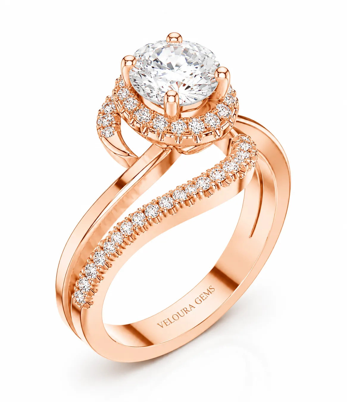 Oval Radiance Twist Engagement Ring