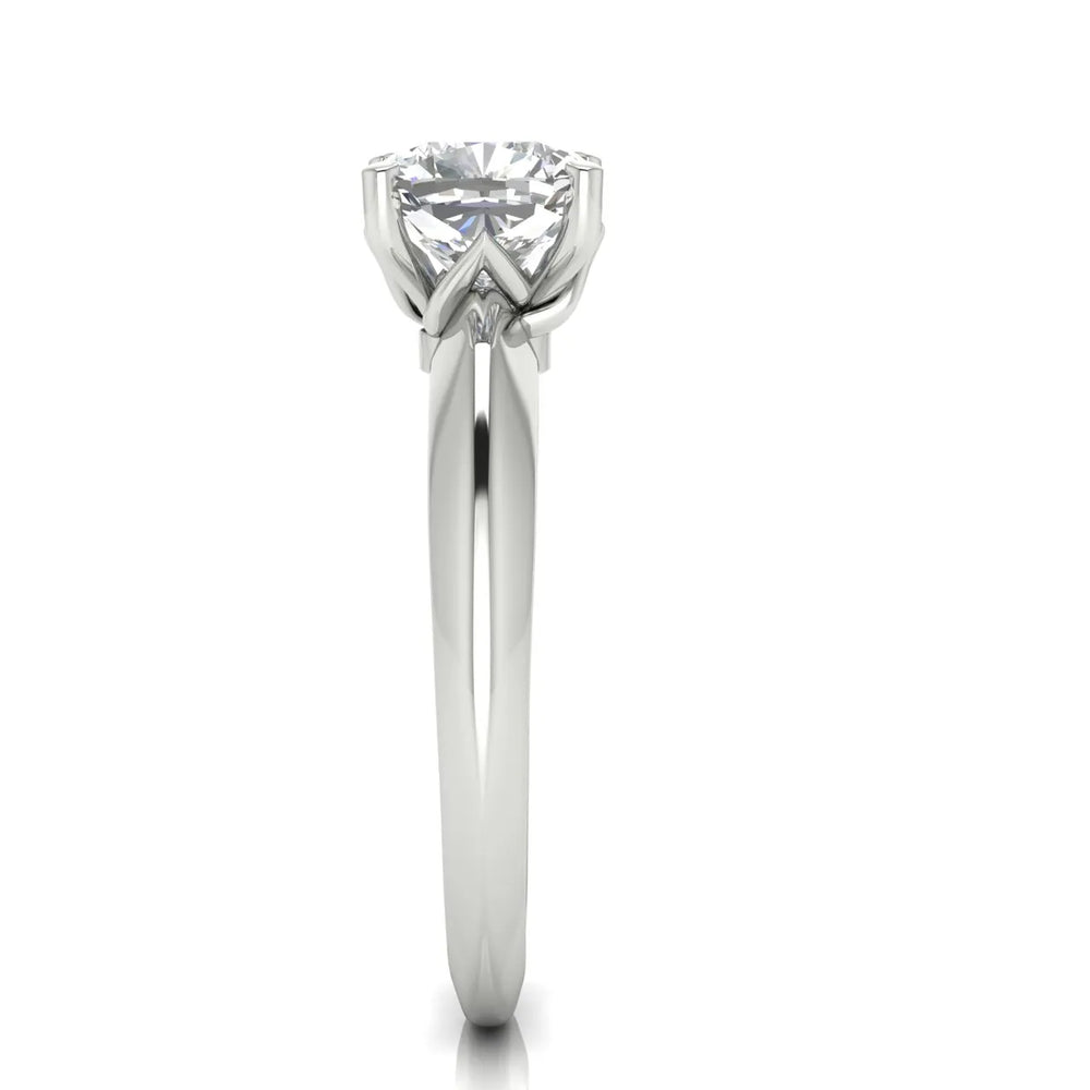 Romantic Solitaire Ring with Elegant Prong Setting