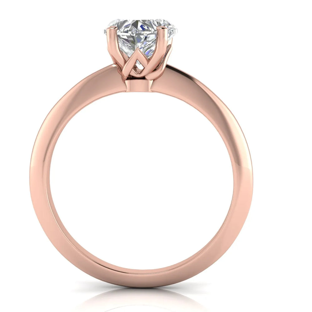 Romantic Solitaire Ring with Elegant Prong Setting