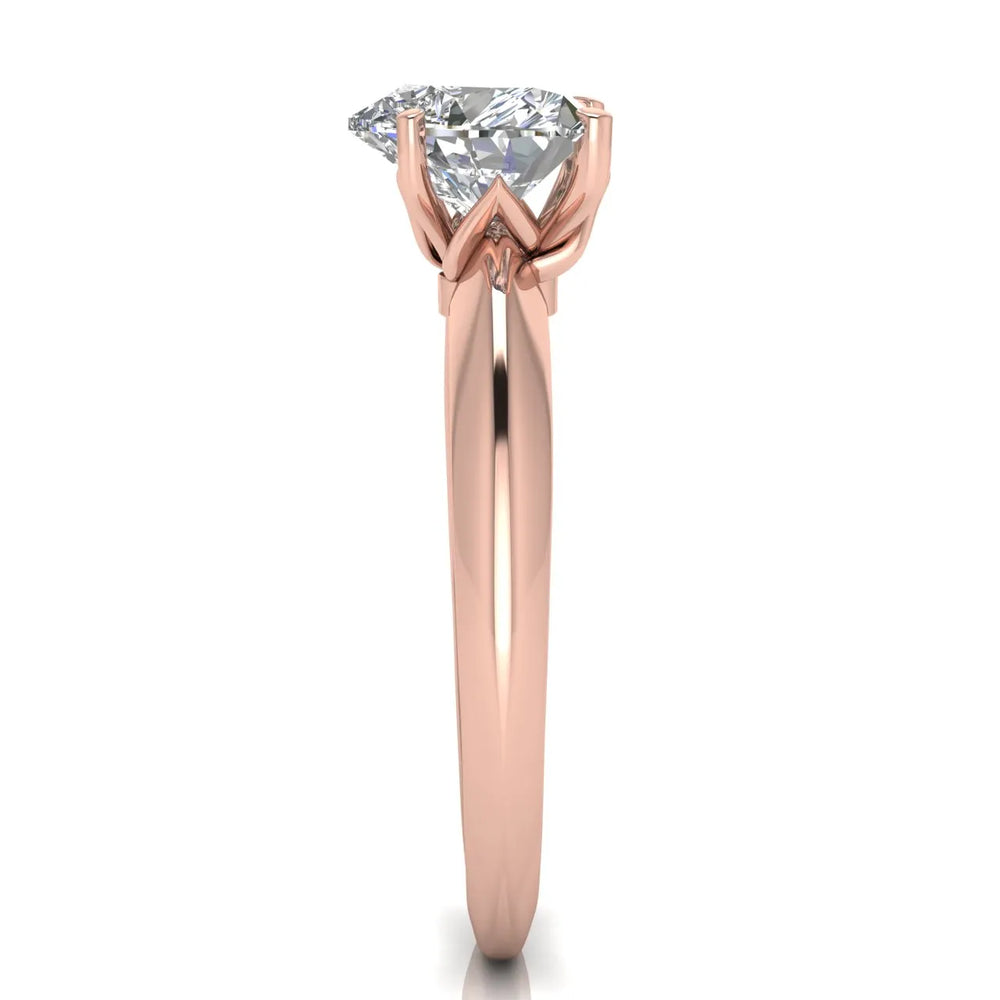 Romantic Solitaire Ring with Elegant Prong Setting