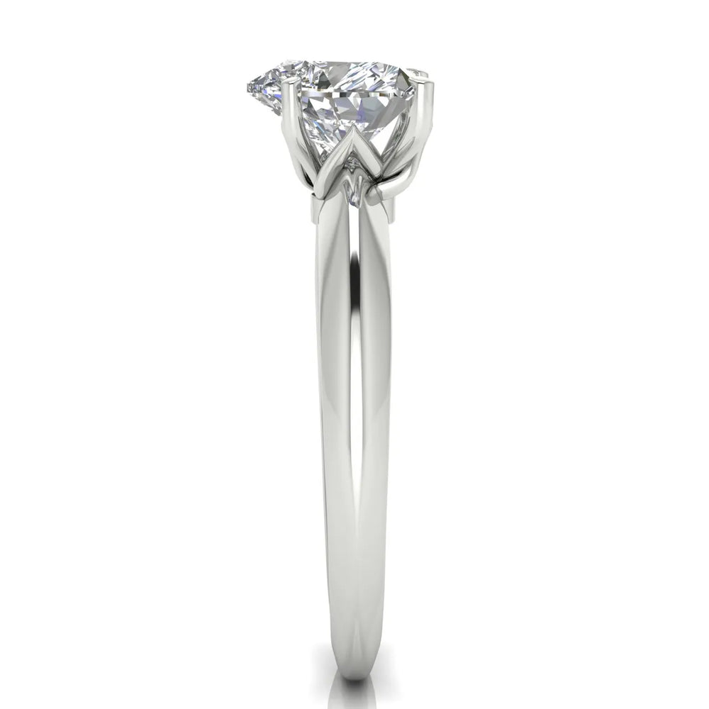 Romantic Solitaire Ring with Elegant Prong Setting