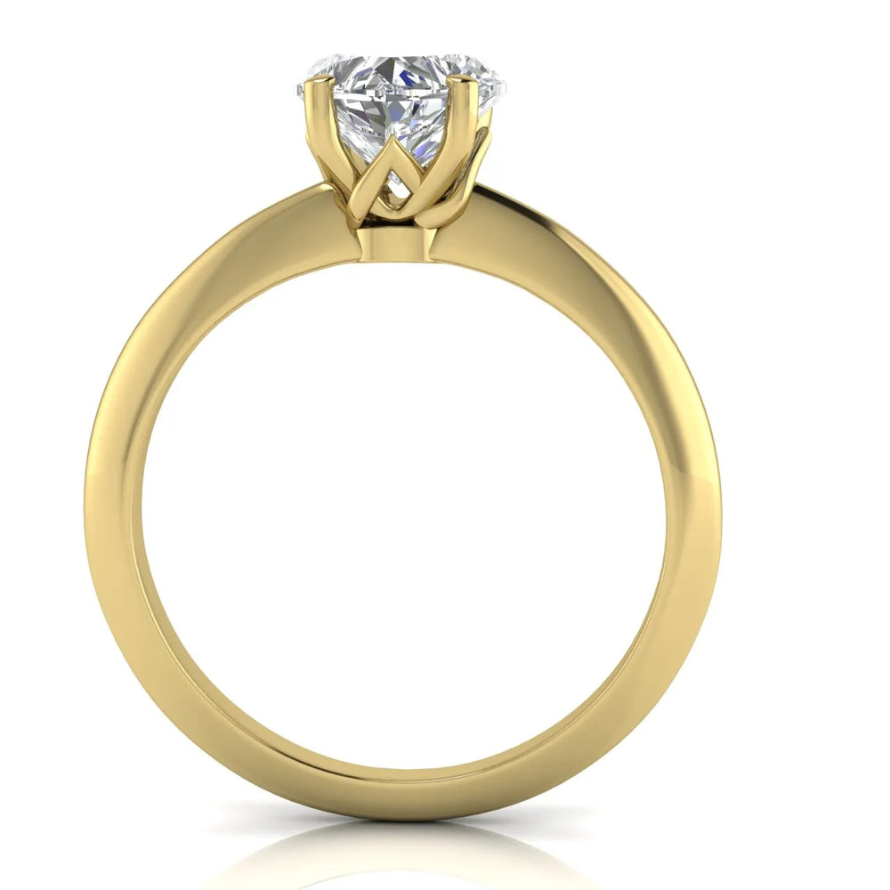 Romantic Solitaire Ring with Elegant Prong Setting