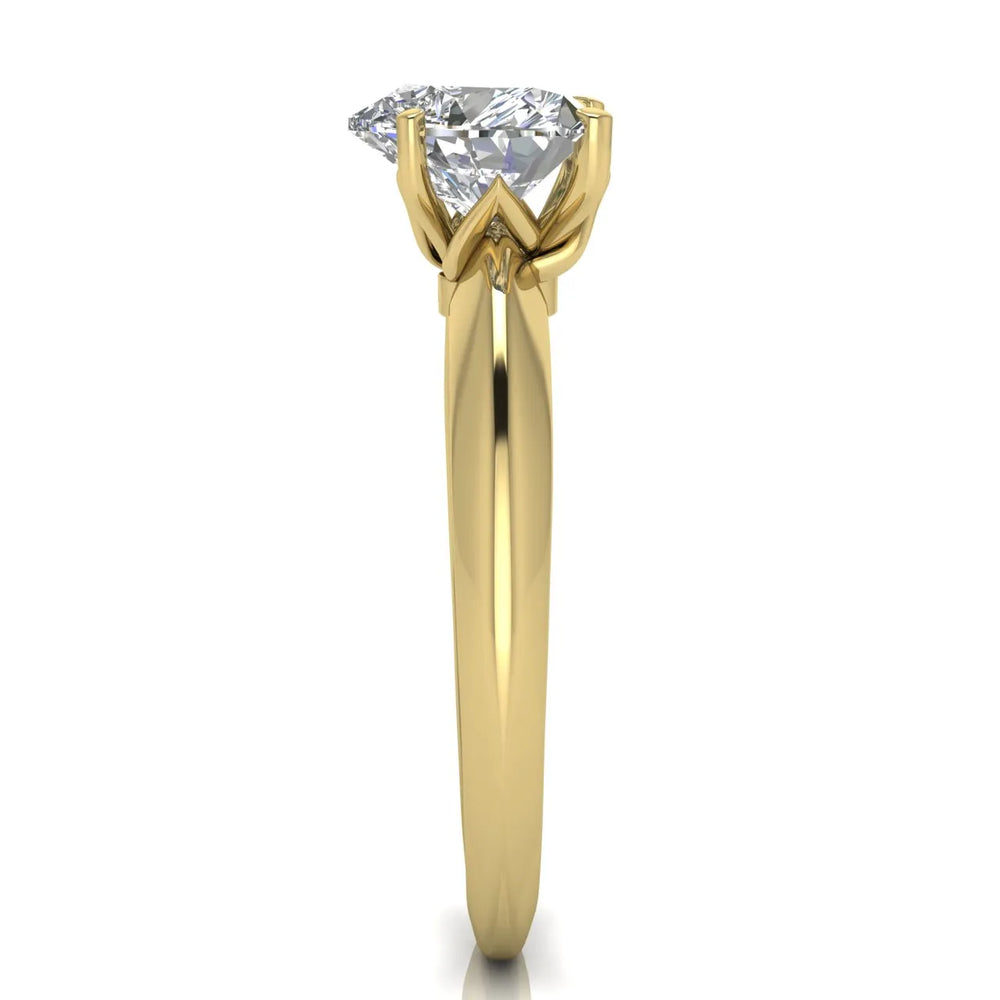 Romantic Solitaire Ring with Elegant Prong Setting