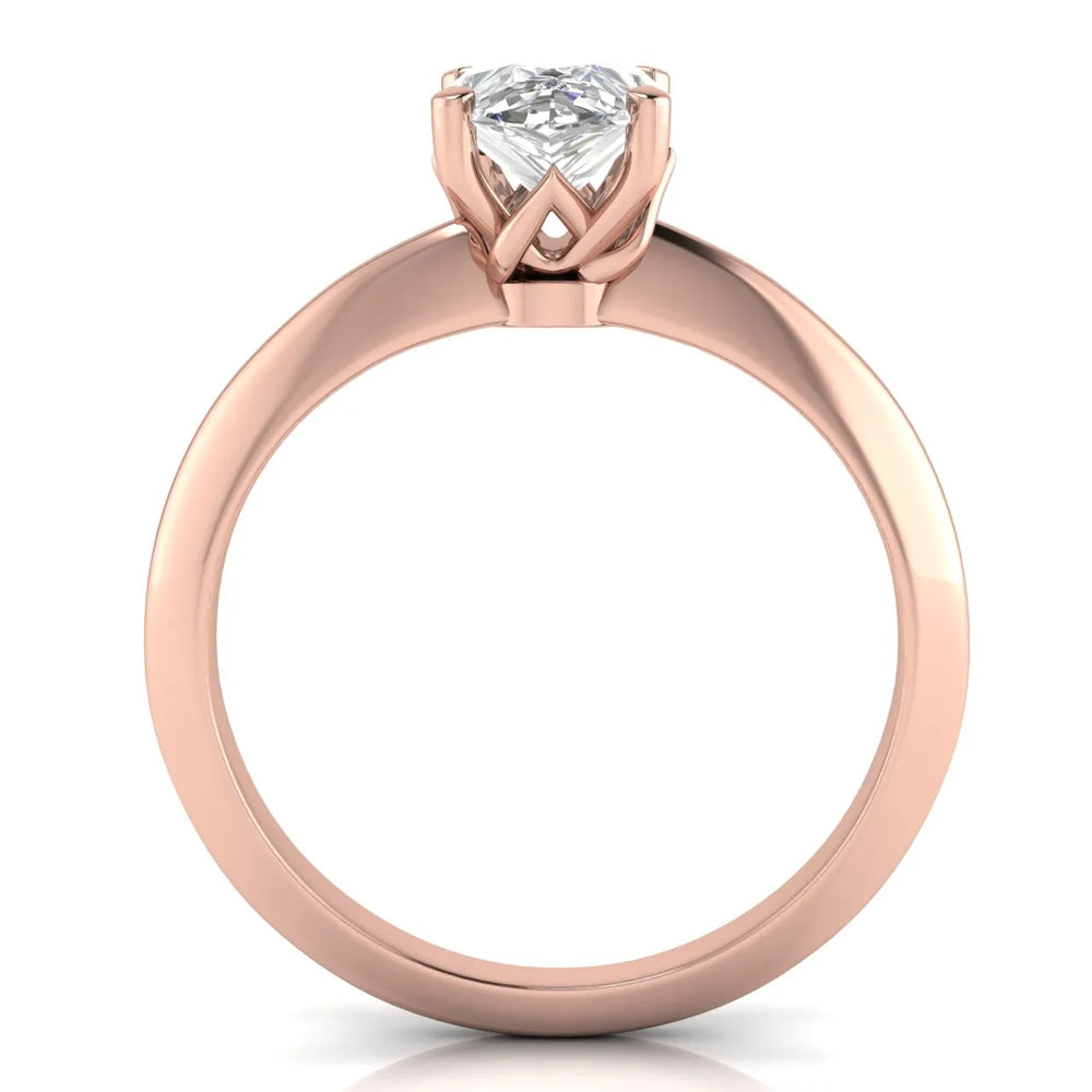 Romantic Solitaire Ring with Elegant Prong Setting