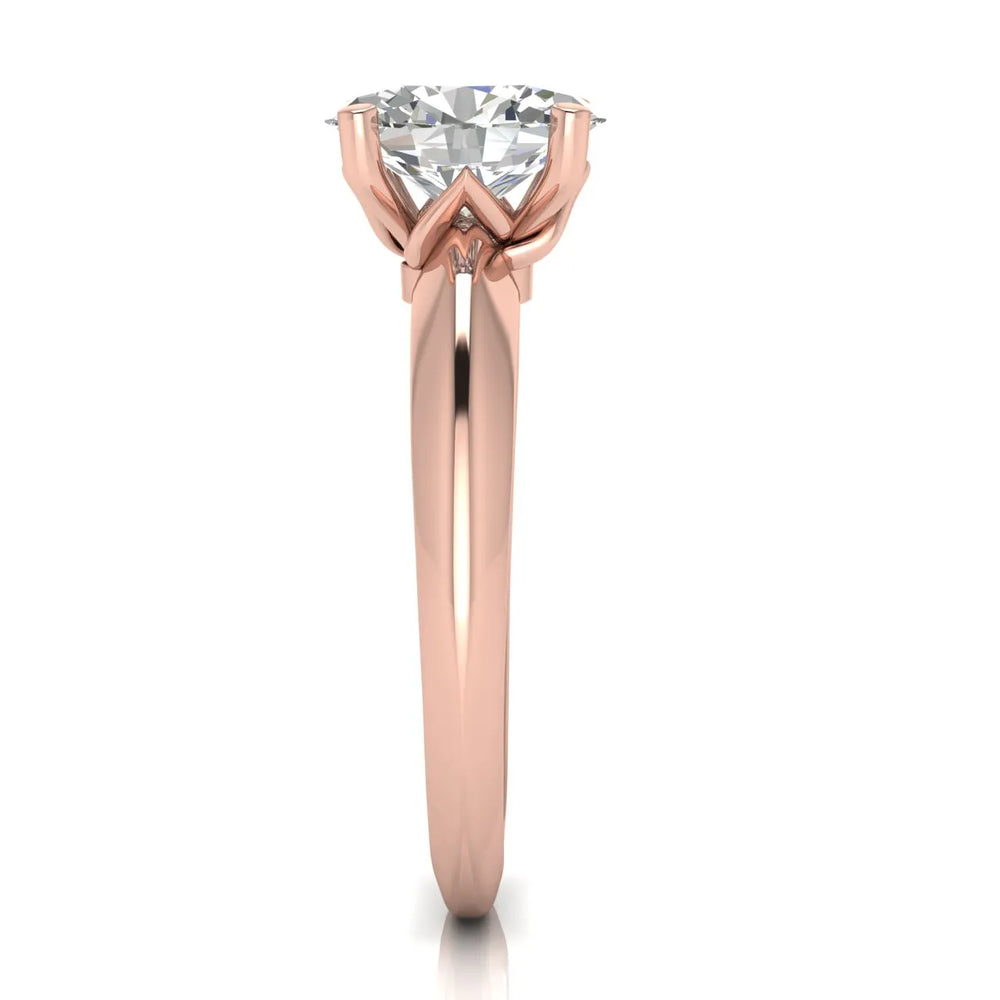 Romantic Solitaire Ring with Elegant Prong Setting