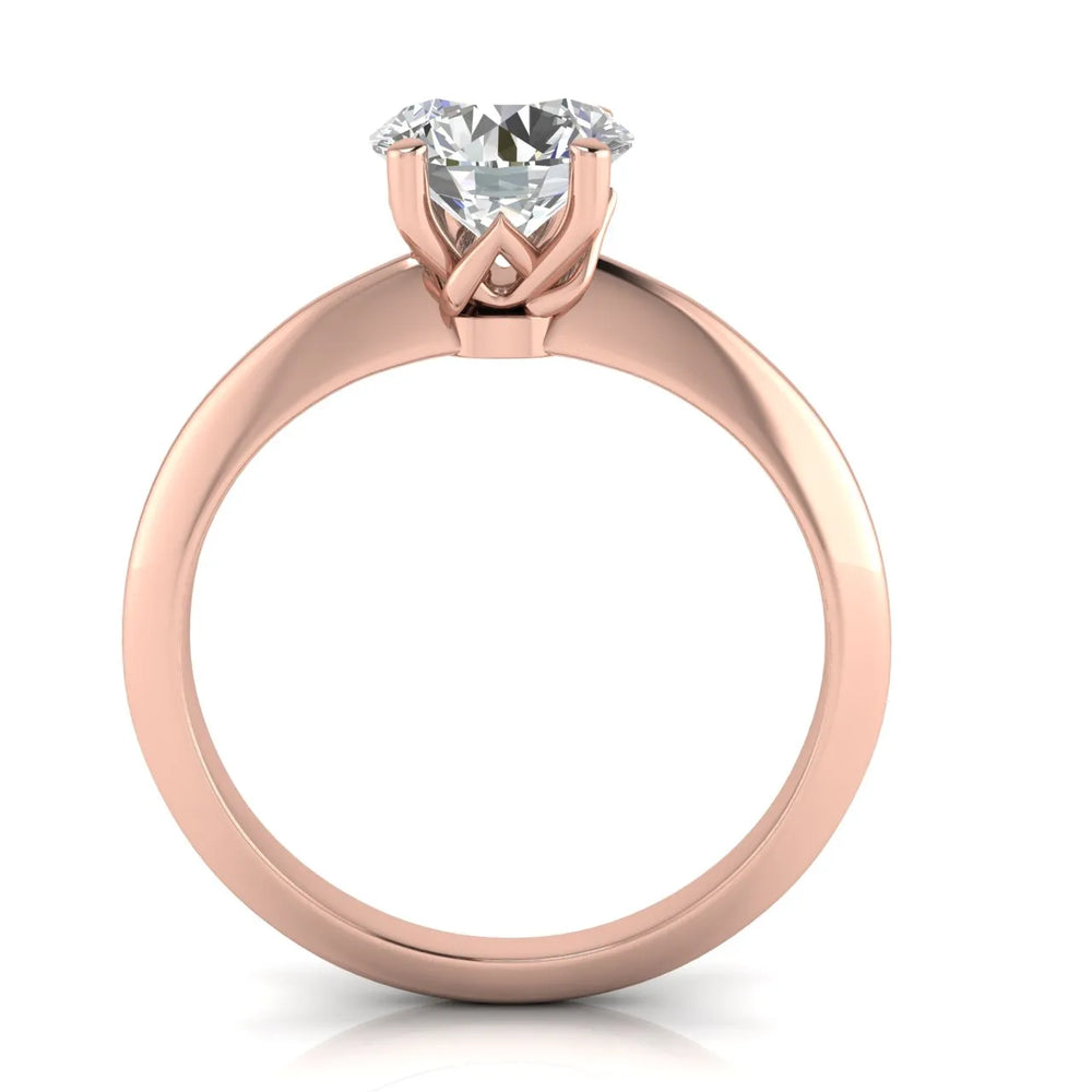 Romantic Solitaire Ring with Elegant Prong Setting