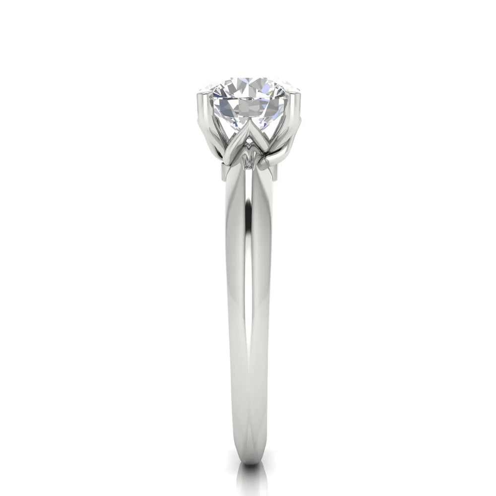 Romantic Solitaire Ring with Elegant Prong Setting