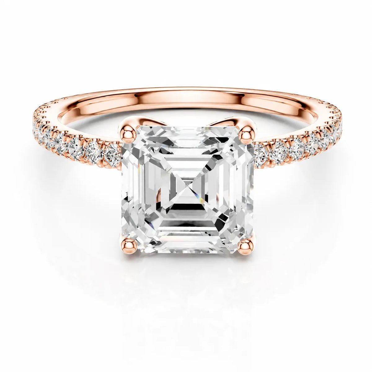 The Imperial Reflection & Side Diamond Engagement Ring