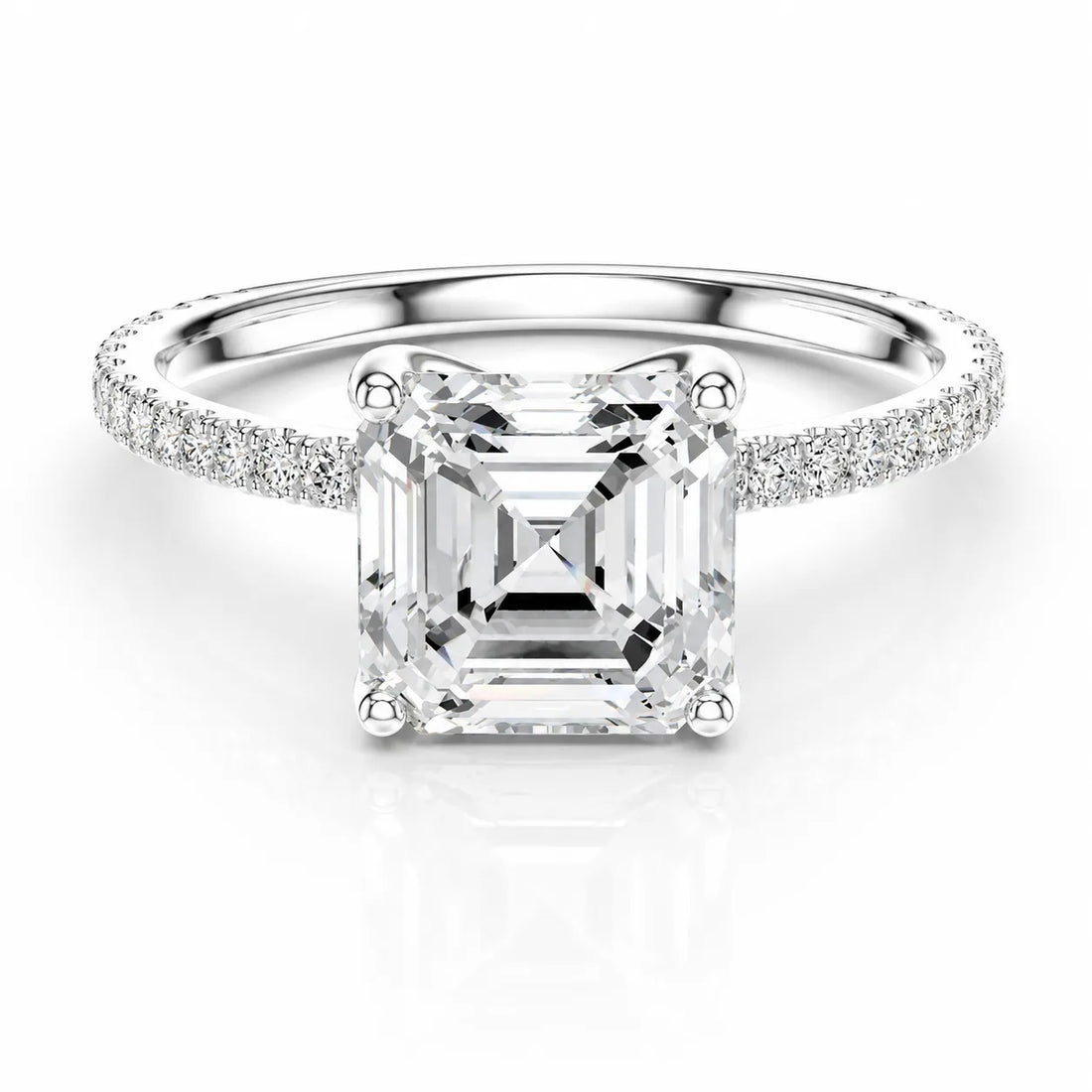 The Imperial Reflection & Side Diamond Engagement Ring