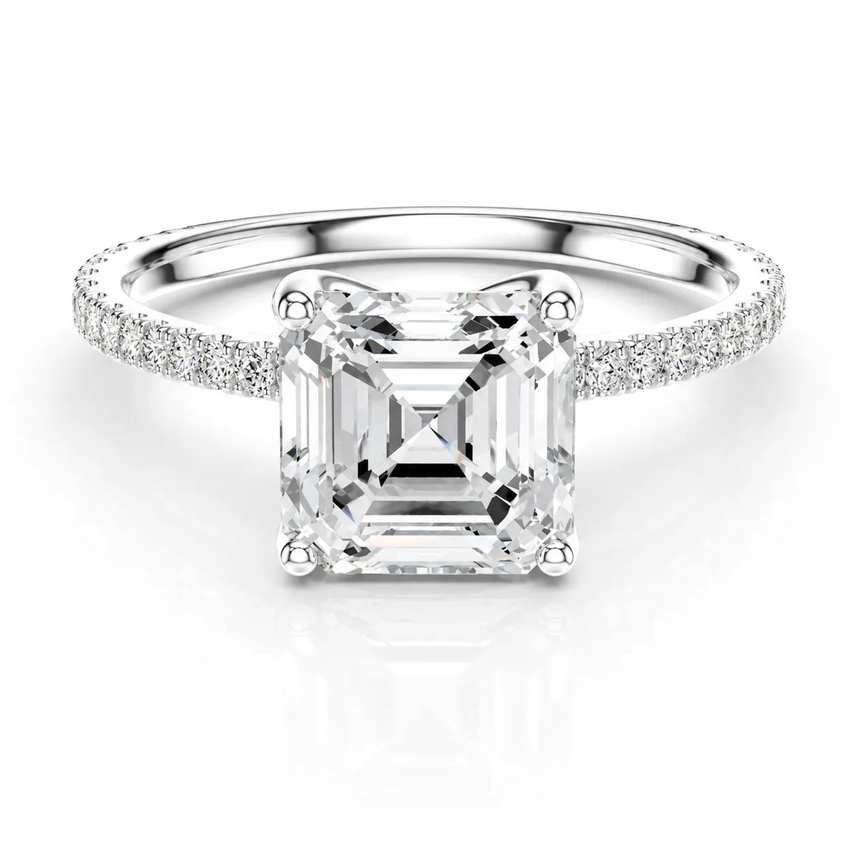 The Imperial Reflection & Side Diamond Engagement Ring