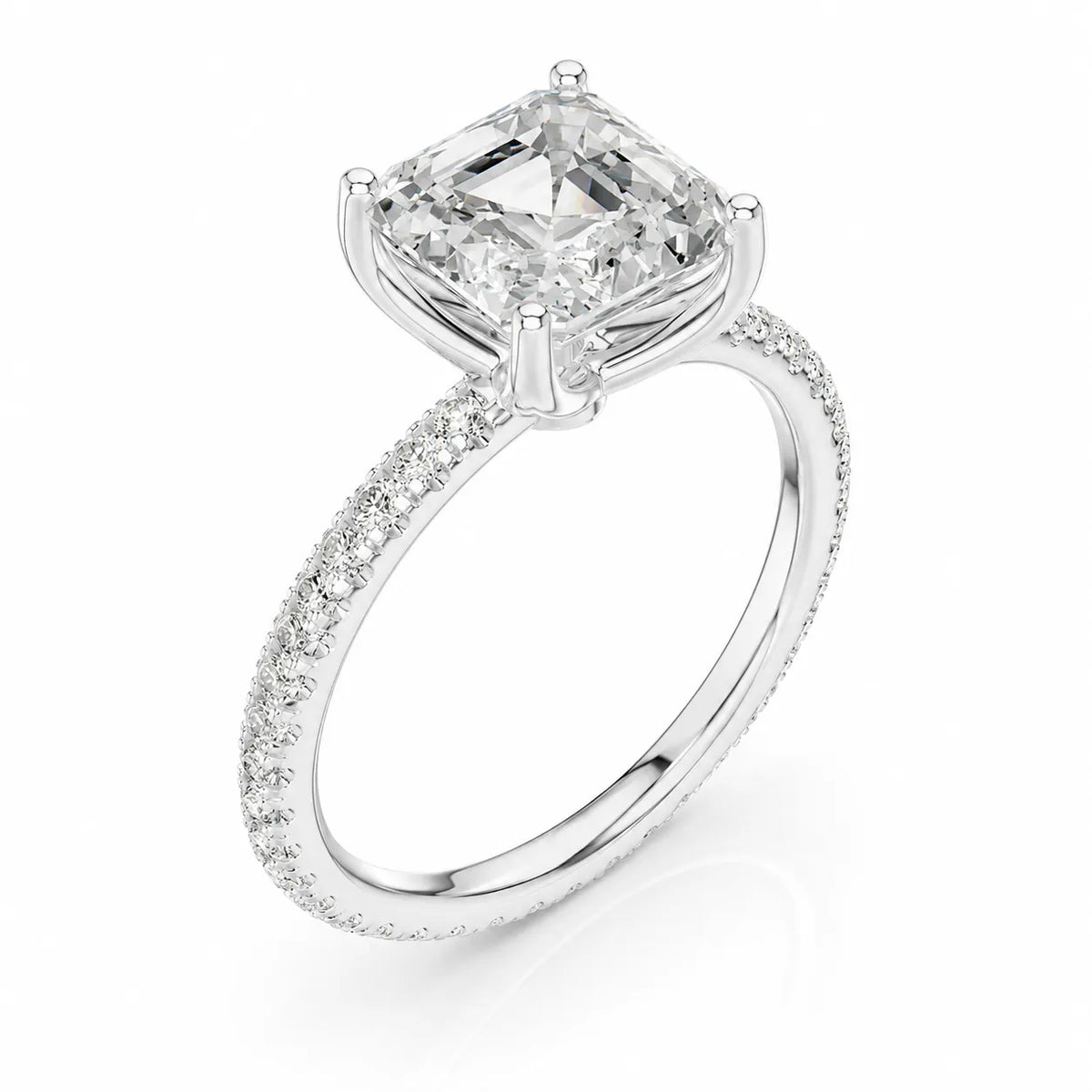The Imperial Reflection & Side Diamond Engagement Ring