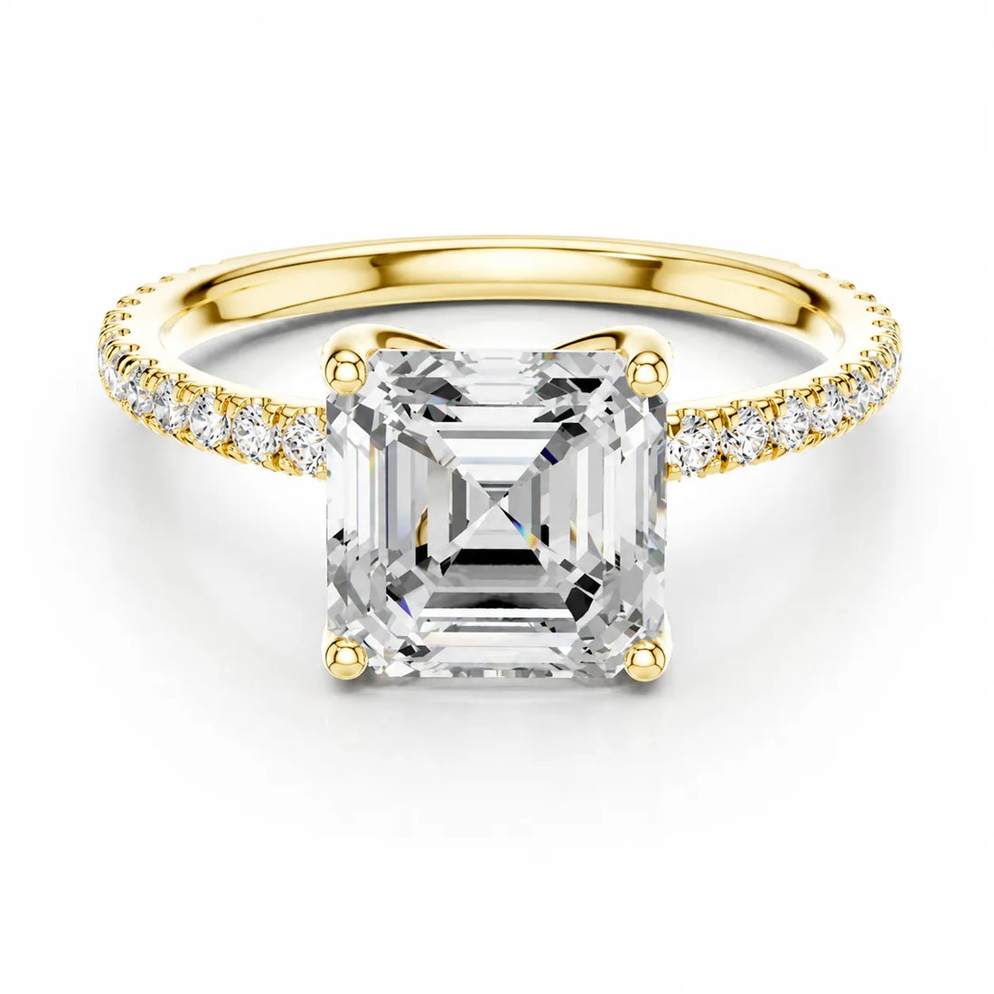 The Imperial Reflection & Side Diamond Engagement Ring