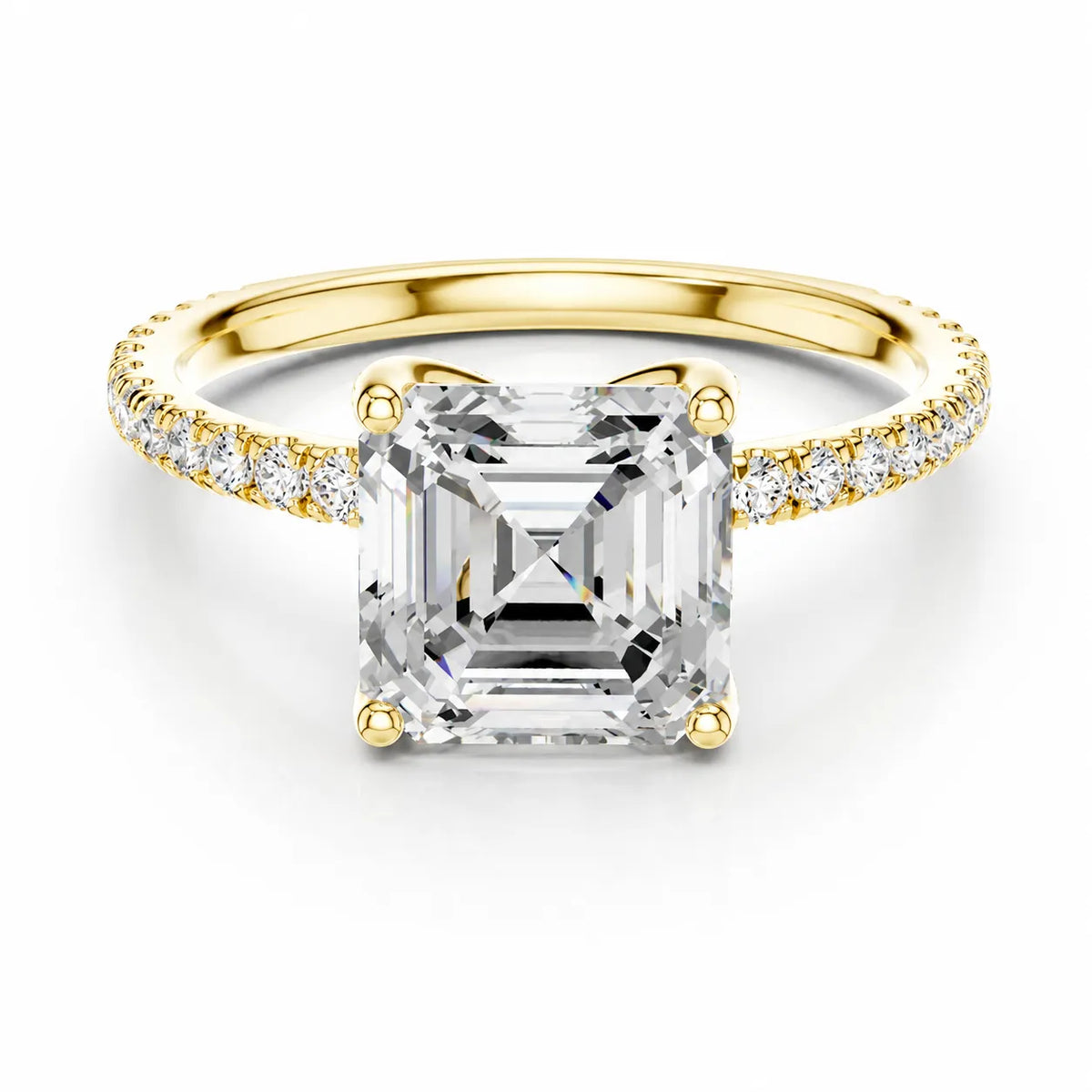 The Imperial Reflection & Side Diamond Engagement Ring