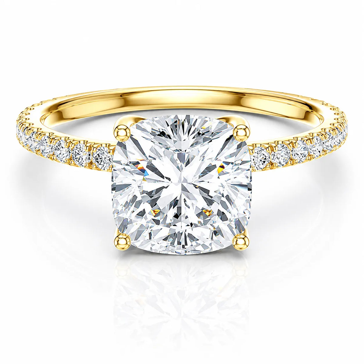 The Imperial Reflection & Side Diamond Engagement Ring