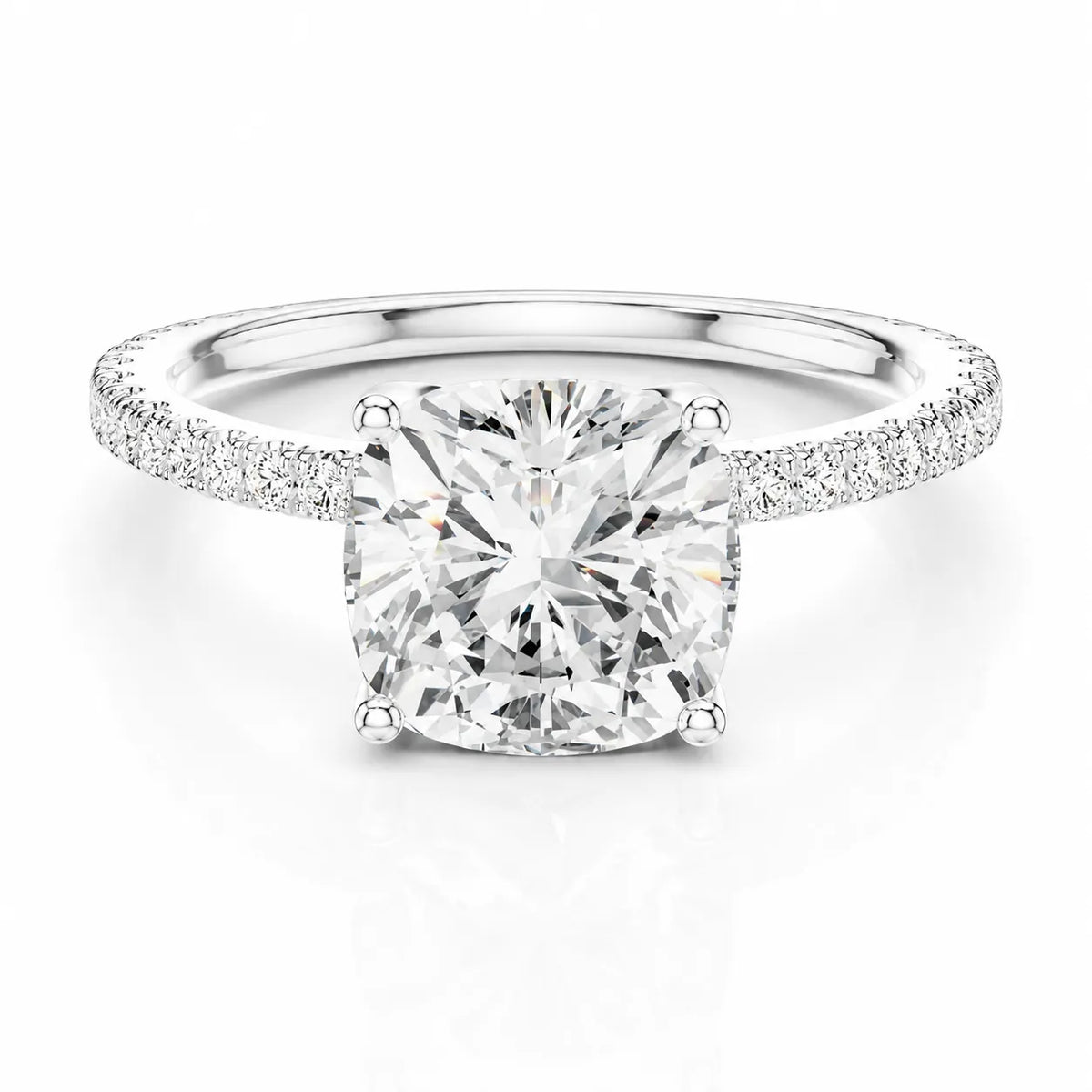 The Imperial Reflection & Side Diamond Engagement Ring