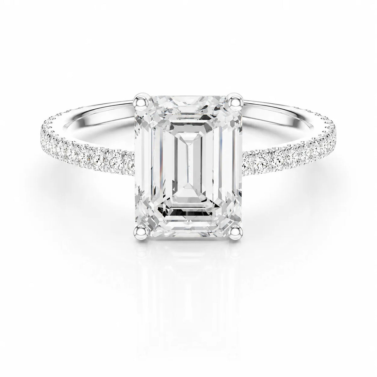 The Imperial Reflection & Side Diamond Engagement Ring