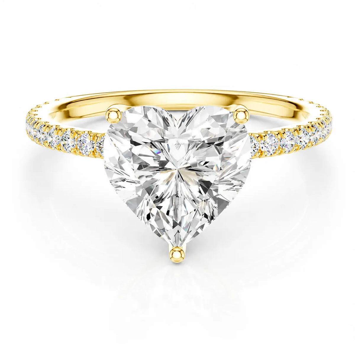 The Imperial Reflection & Side Diamond Engagement Ring