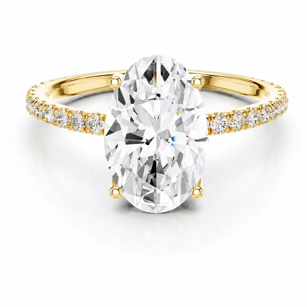 The Imperial Reflection & Side Diamond Engagement Ring