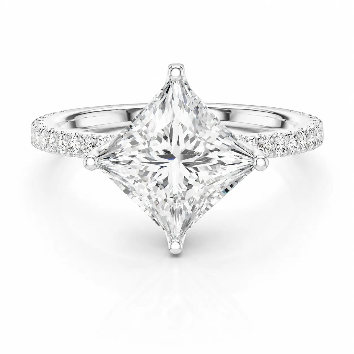 The Imperial Reflection & Side Diamond Engagement Ring